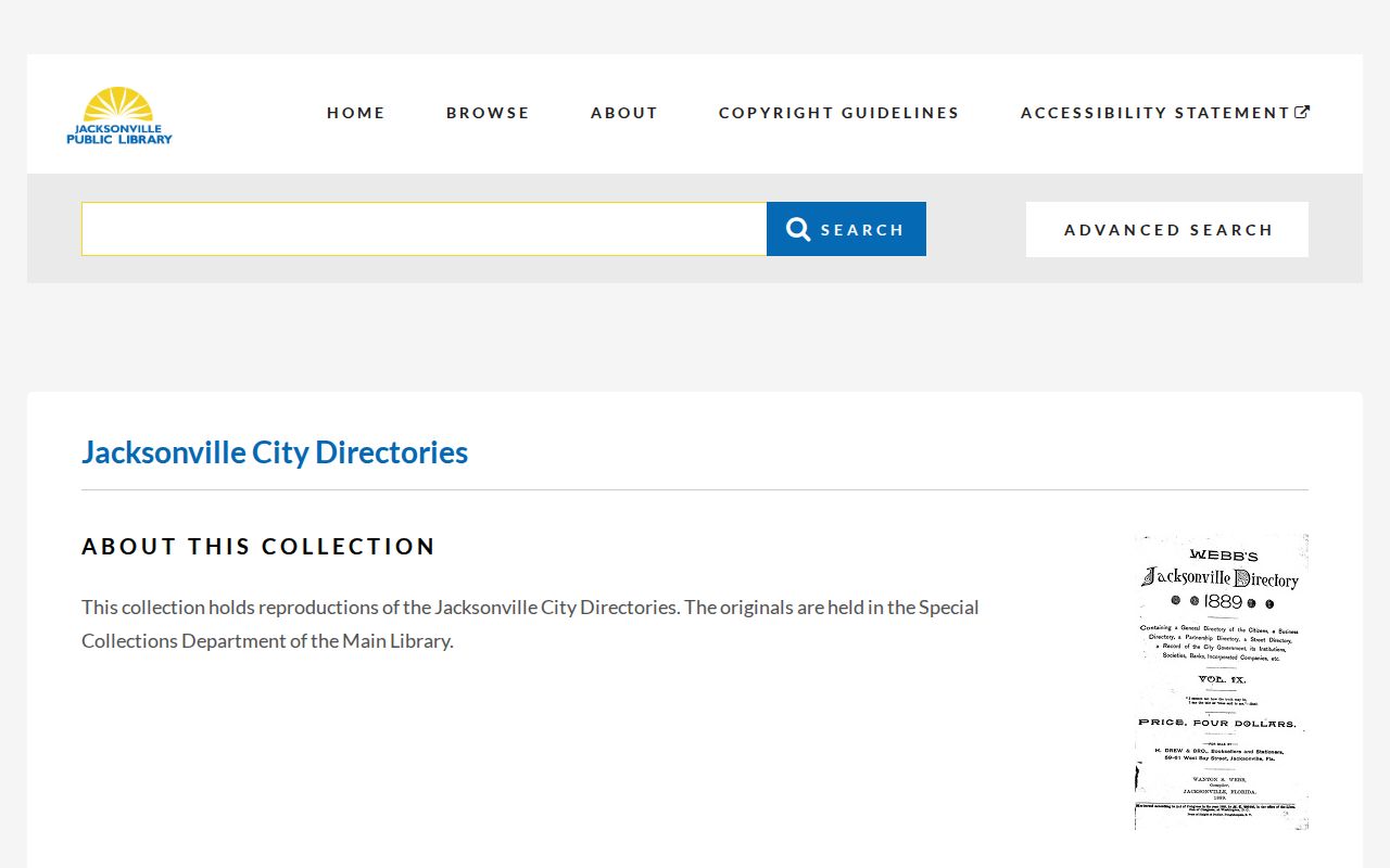 Jacksonville Beach city directory digital collection