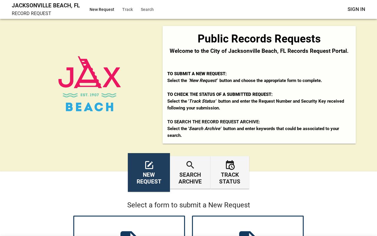 Jacksonville Beach residents directory online records request
