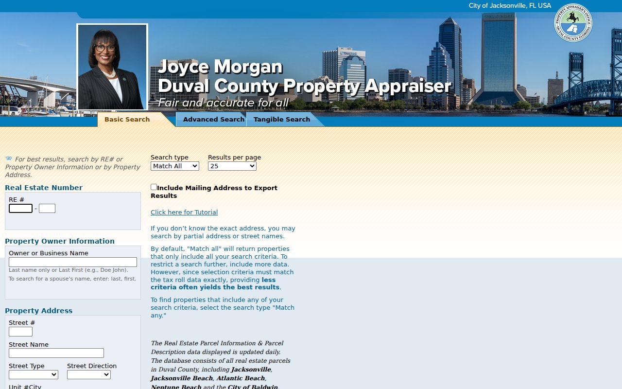 Jacksonville Beach residents directory Duval property search
