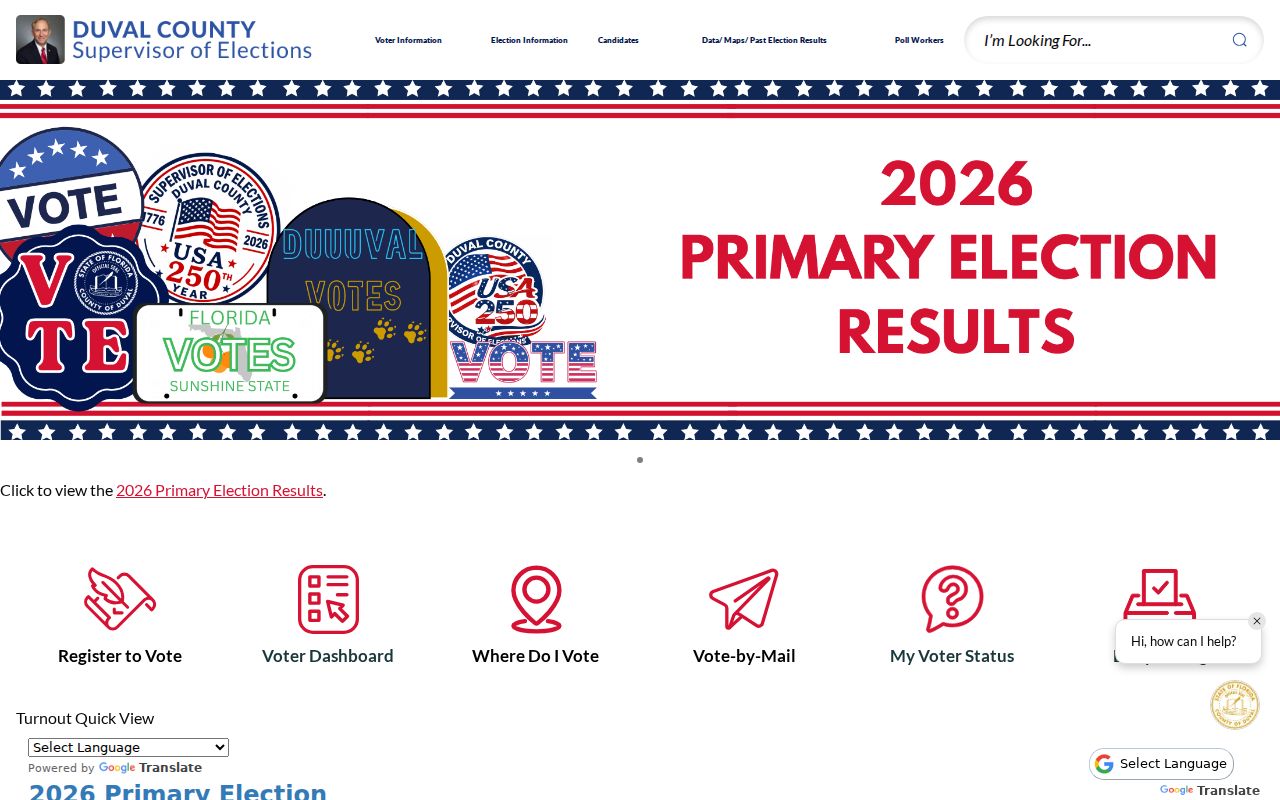 Jacksonville Beach residents directory Duval elections services